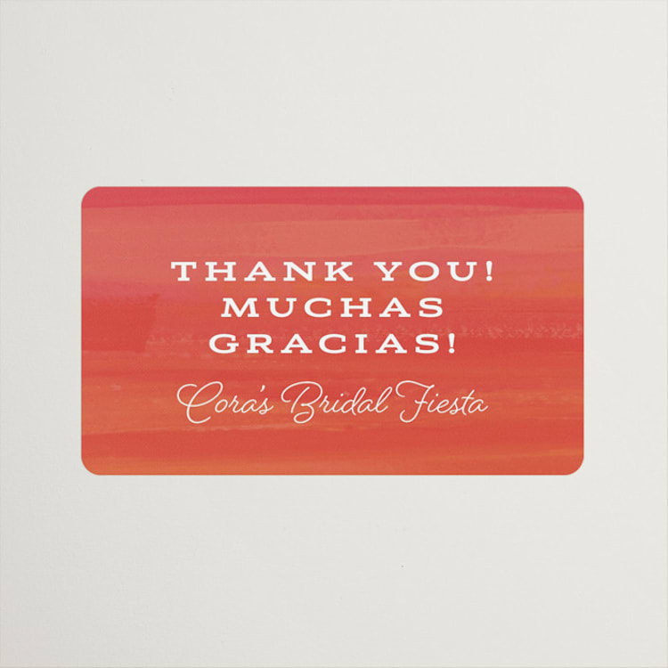 "Bridal Fiesta" - Bridal Shower Favor Stickers in Aqua by Laura Moyer - Front
