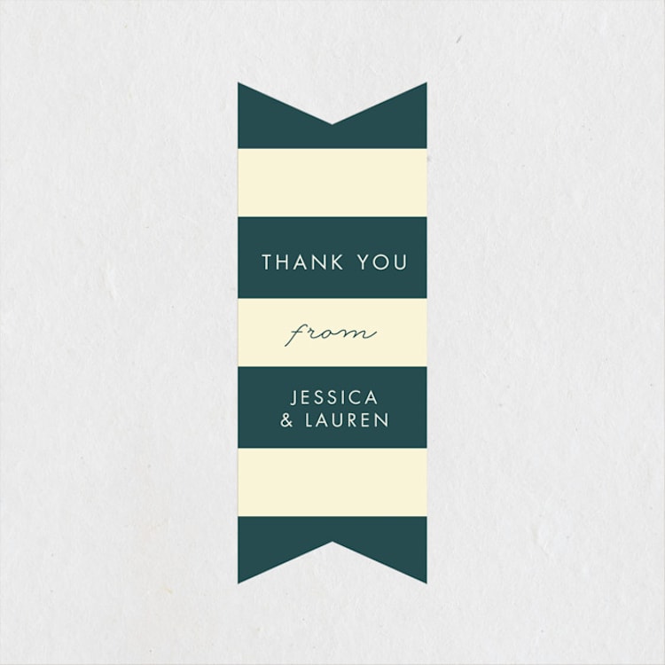 "Sweet Citrus" - Bridal Shower Favor Stickers in Navy by Heather Cairl - Front