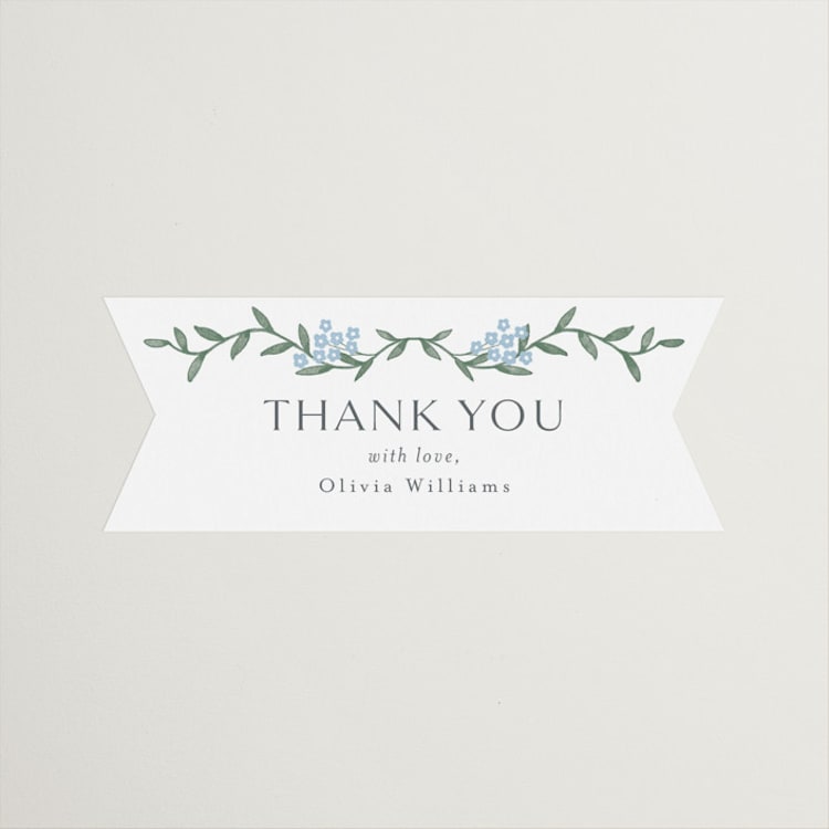 "simple garland" - Bridal Shower Favor Stickers in Sky by Christy Hy Lee - Front