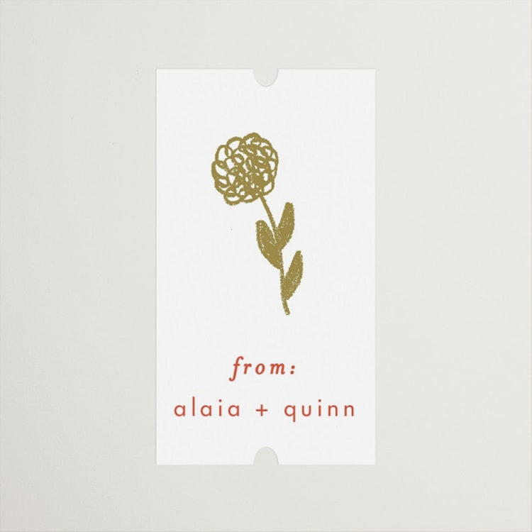 "Alaia" - Bridal Shower Favor Stickers in Verona Sunset by Blustery August - Front