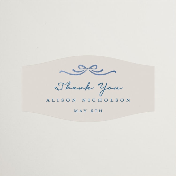 "Yay" - Bridal Shower Favor Stickers in Jeans by Petra Kern - Front
