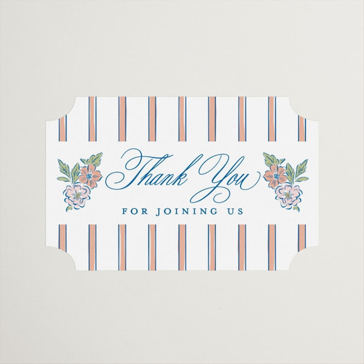"Floral Frame Crest" - Bridal Shower Favor Stickers in Peony by Erin German - Front