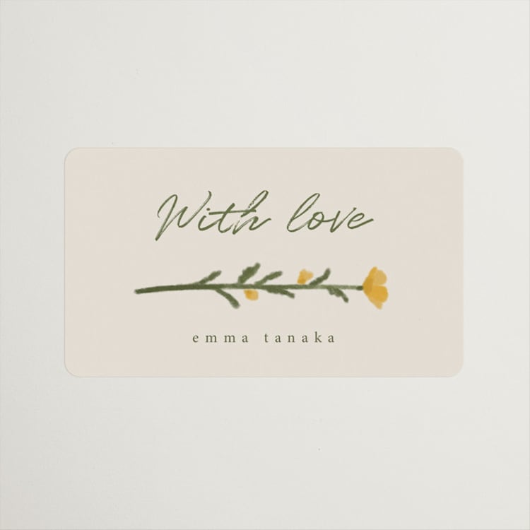 "Pencil Bouquet" - Bridal Shower Favor Stickers in Cream by Adelyn T. - Front