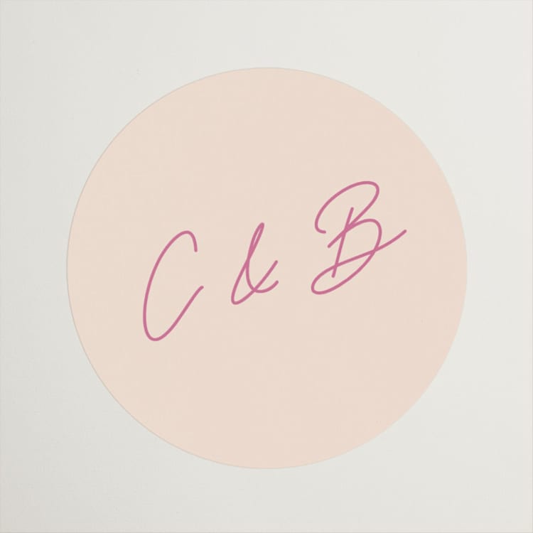 "candlesticks" - Bridal Shower Favor Stickers in Bubblegum by Ellen Schlegelmilch - Front