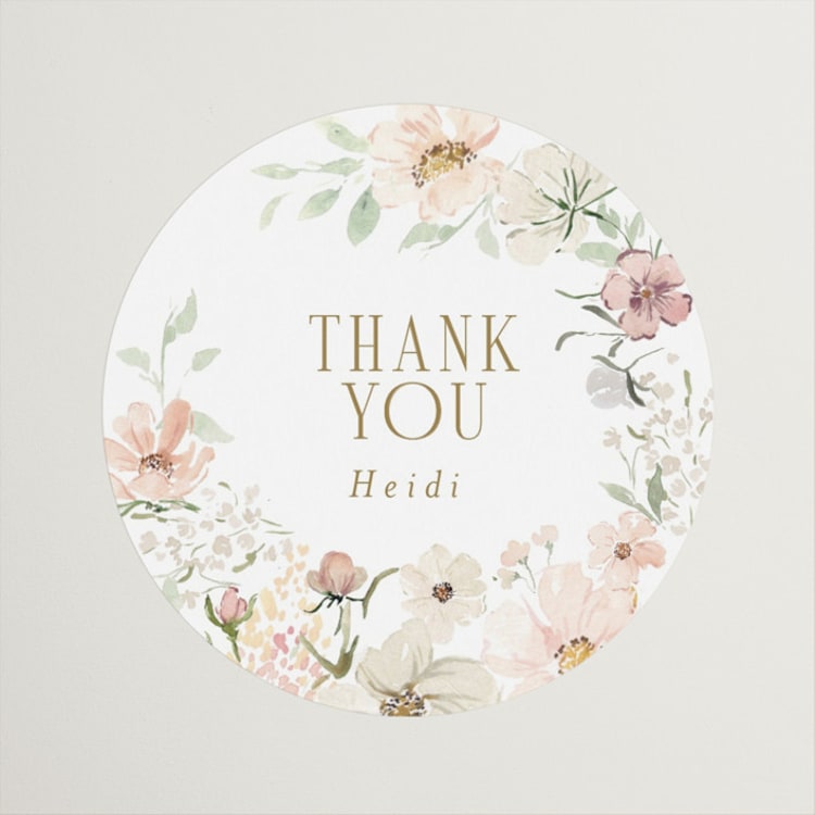 "Gorgeous" - Bridal Shower Favor Stickers in Blushing by Itsy Belle Studio - Front
