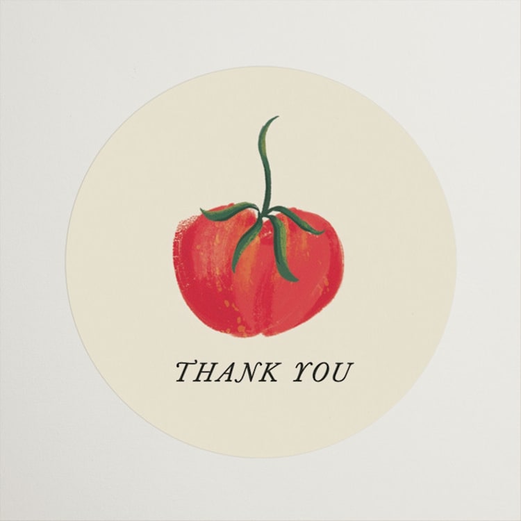"Petit Pomodoro" - Bridal Shower Favor Stickers in Lime by Jackie Crawford - Front