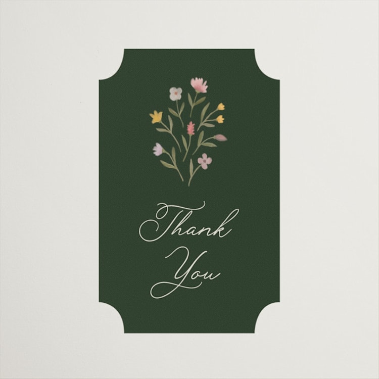"Floral Greenery" - Bridal Shower Favor Stickers in Juniper by Katherine Moynagh - Front