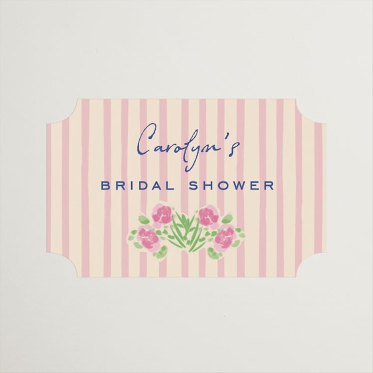 "Out East" - Bridal Shower Favor Stickers in Cobalt by Sarah Rosenthal - Front