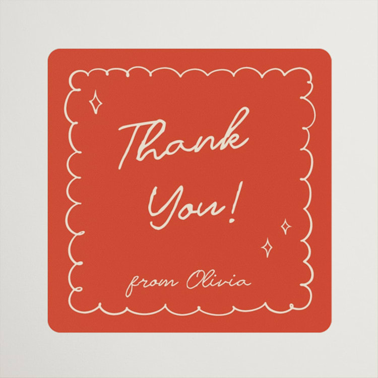 "Party On!" - Bridal Shower Favor Stickers in Sangria Spark by Zove Ahhh - Front