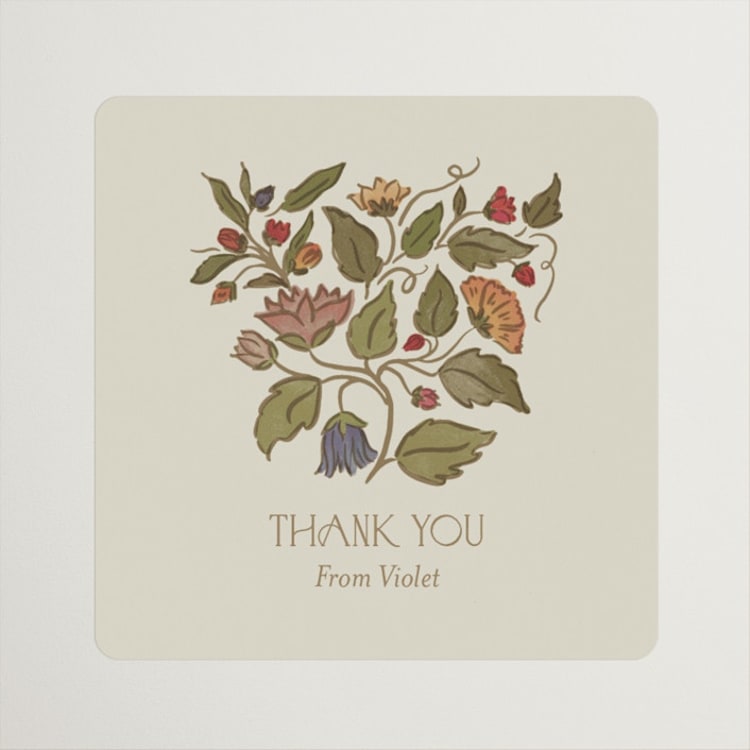 "Radiant Botany" - Bridal Shower Favor Stickers in Mint by Simona Camp - Front