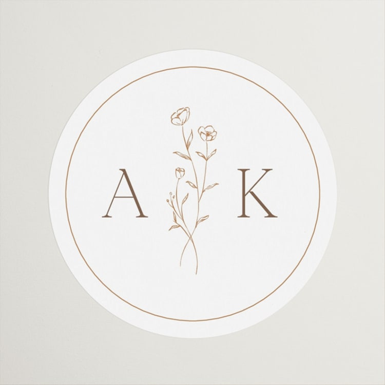 "Kouignette" - Bridal Shower Favor Stickers in Chiffon by chocomocacino - Front