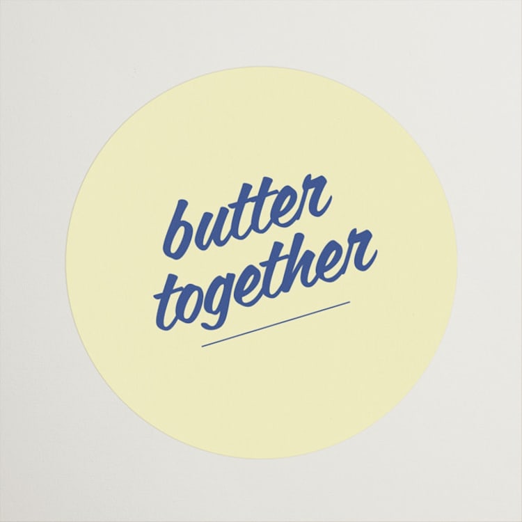 "Courthouse" - Bridal Shower Favor Stickers in Butter by Studio Suku - Front