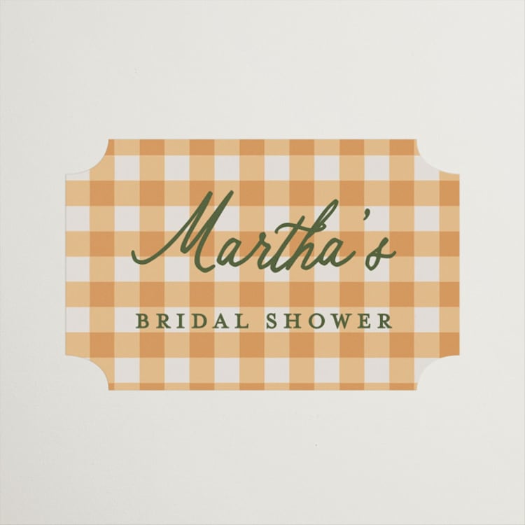 "Farmers Market" - Bridal Shower Favor Stickers in Moss by Kelly Watkins - Front