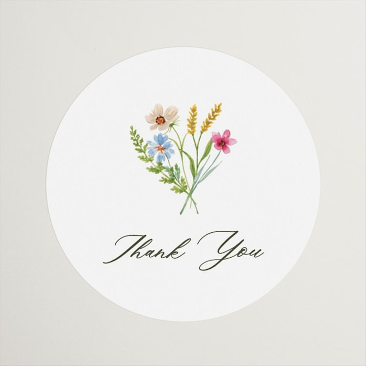 "Bright Garden" - Bridal Shower Favor Stickers in Garden by Yaling Hou Suzuki - Front