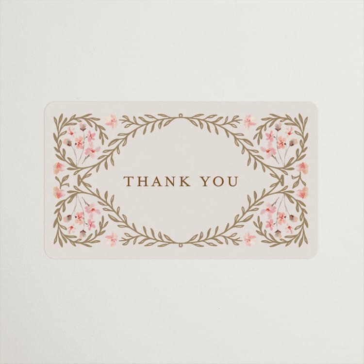 "Victorian" - Bridal Shower Favor Stickers in Versailles by Claudia Orengo - Front