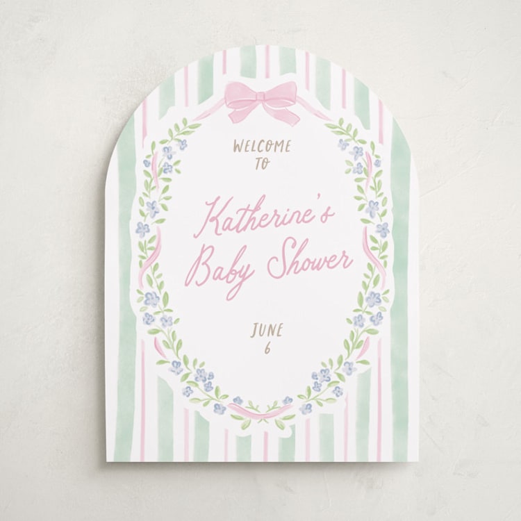"Little fleur" - Baby Shower Welcome Signs in Cupcake by Creo Study - Front