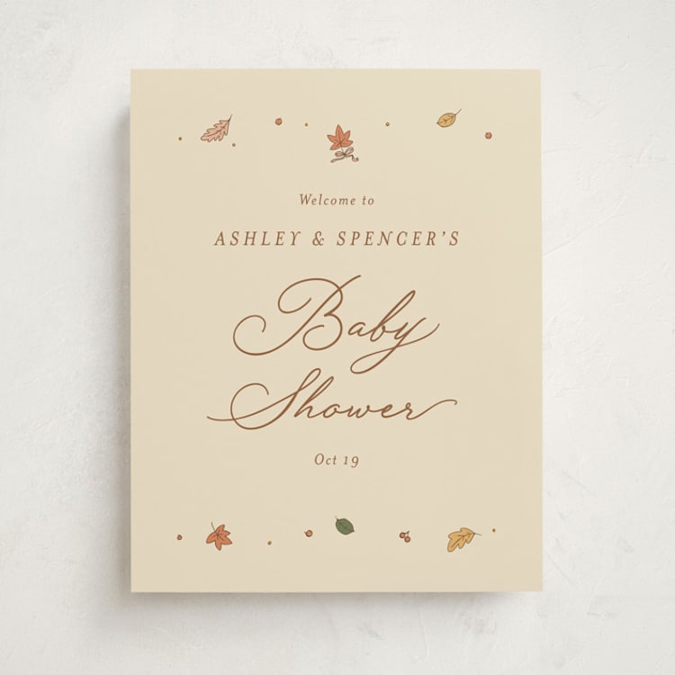 "Sweet Autumn" - Baby Shower Welcome Signs in Pie by letterfix - Front
