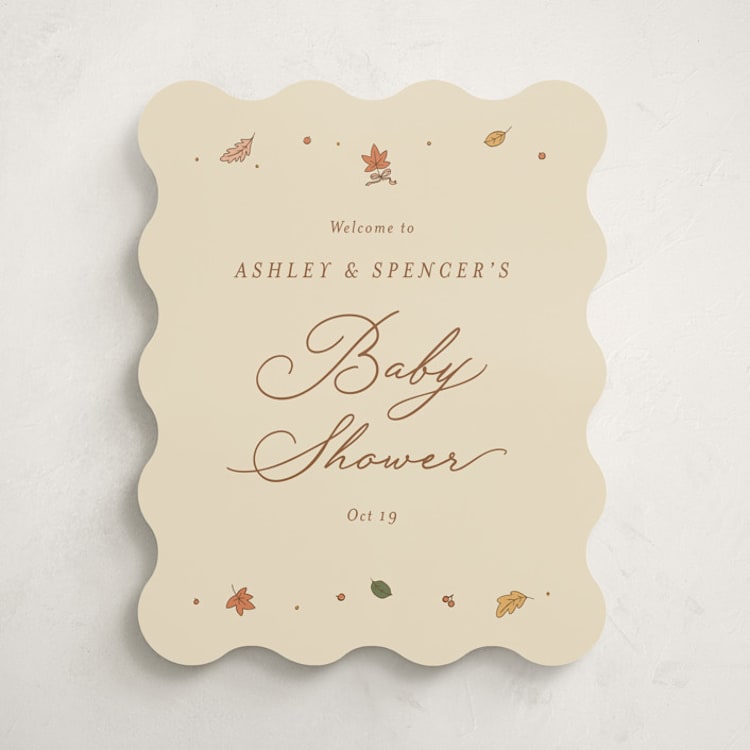 "Sweet Autumn" - Baby Shower Welcome Signs in Pie by letterfix - Front