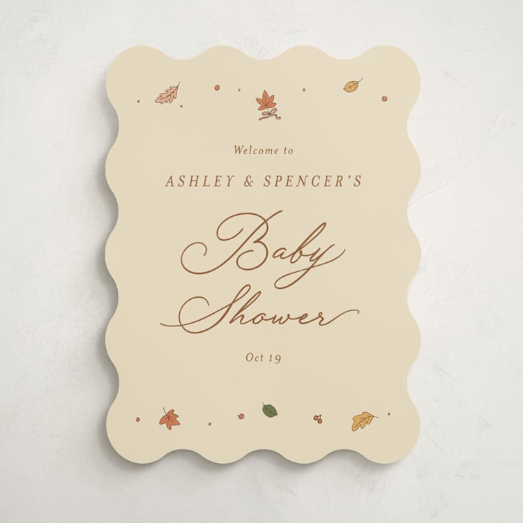 "Sweet Autumn" - Baby Shower Welcome Signs in Pie by letterfix - Front