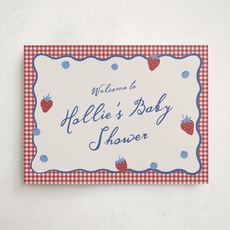 "So Berry Sweet" - Baby Shower Welcome Signs in Barn by Kelly Watkins - Front