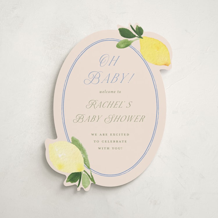 "Limoncello" - Baby Shower Welcome Signs in Rome by Claudia Orengo - Front