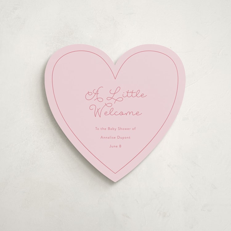 "Little Sweetheart" - Baby Shower Welcome Signs in Strawberry by Angela Garrick - Front