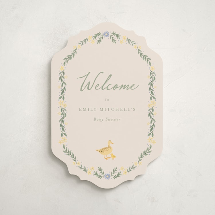 "Cottage Life" - Baby Shower Welcome Signs in Vanilla by frau brandt - Front