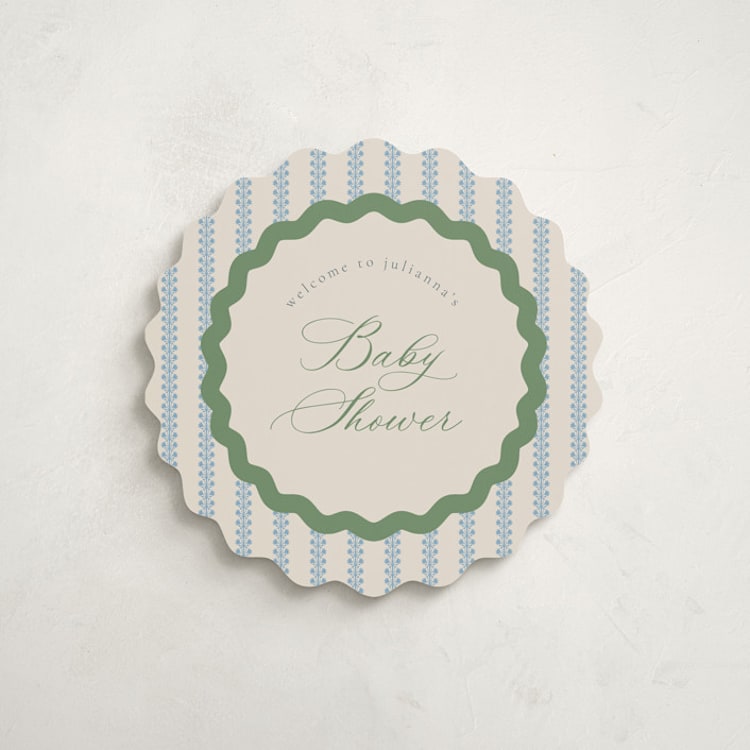 "wavy stripe" - Baby Shower Welcome Signs in Forest by Jen Owens - Front
