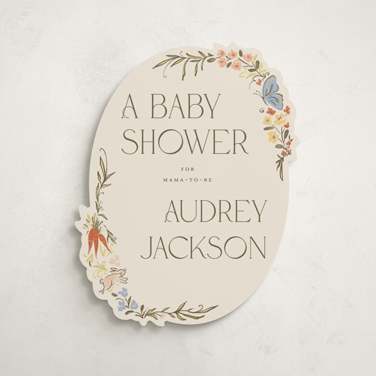 "Whimsical Frame" - Baby Shower Welcome Signs in Creamery by Vera Lim - Front