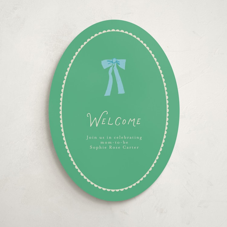 "goose" - Baby Shower Welcome Signs in Sage by lori jacobs wemple - Front