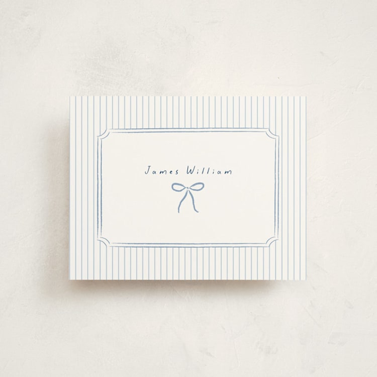 "A Little Dream" - Flat Birth Announcement Thank You Cards in Sea by Elly - Front