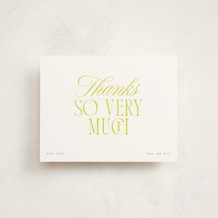 "Little Lemon" - Flat Birth Announcement Thank You Cards in Citrus by Ashlee Townsend - Front