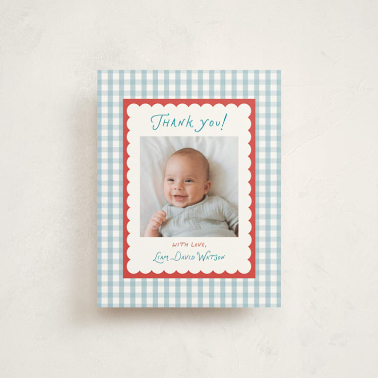 "playful pattern" - Flat Birth Announcement Thank You Cards in Picnic by Christy Hy Lee - Front