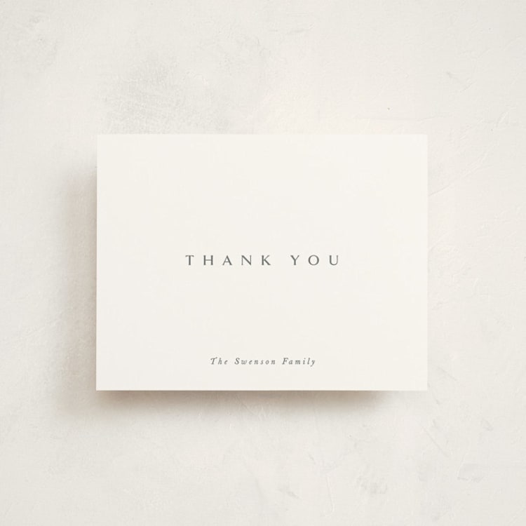 "Four Photos" - Flat Birth Announcement Thank You Cards in Milk by Dani Lugato - Front
