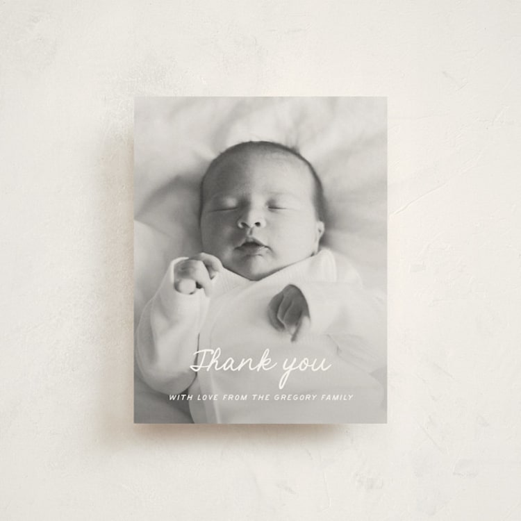 "cassatina" - Flat Birth Announcement Thank You Cards in Milk by chocomocacino - Front