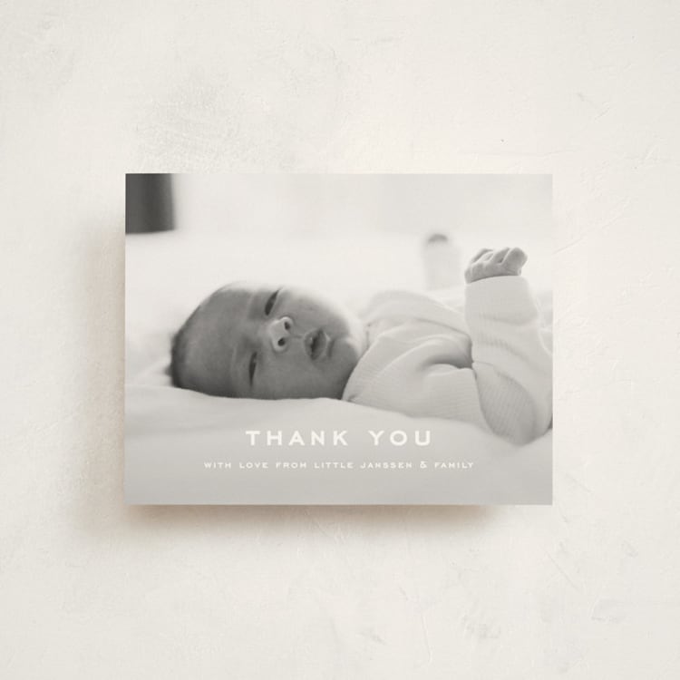 "pastizzi" - Flat Birth Announcement Thank You Cards in Pearl by chocomocacino - Front