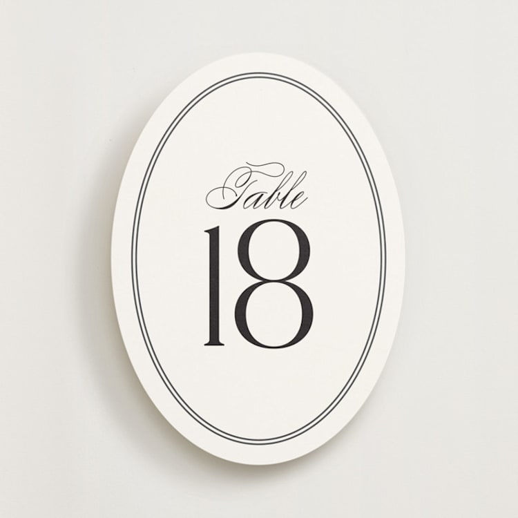 "Timeless Together Tuxedo (set of 20)" - Table Number Sets in Tuxedo by Carolyn MacLaren - Front