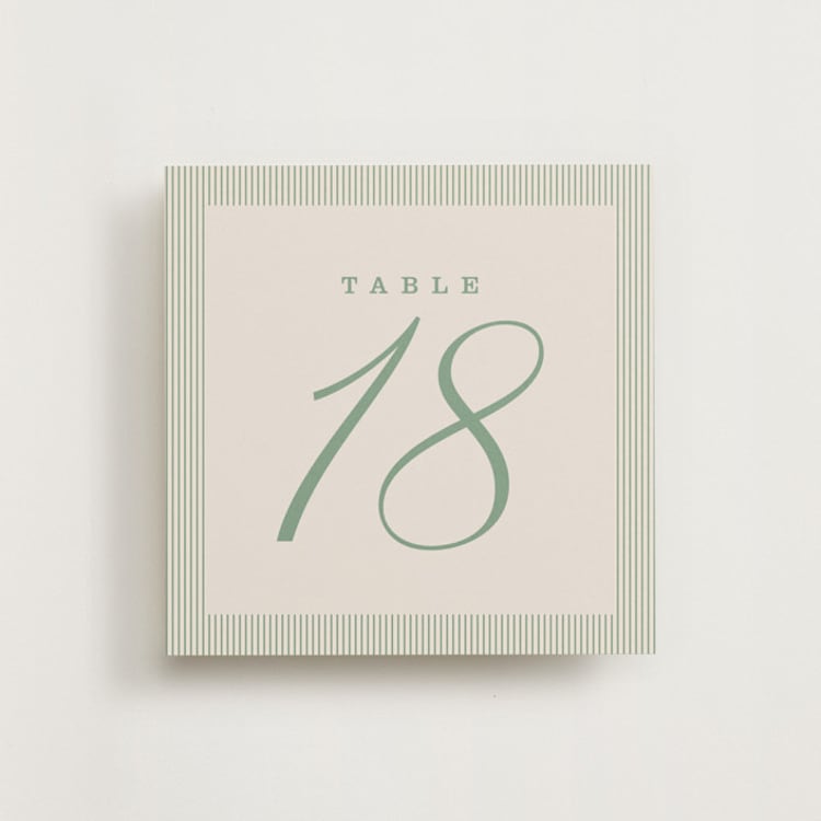 "Linea Spruce (set of 20)" - Table Number Sets in Spruce by Pixel and Hank - Front