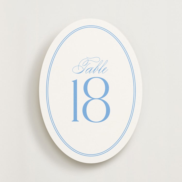 "Timeless Together Sky (set of 20)" - Table Number Sets in Sky by Carolyn MacLaren - Front