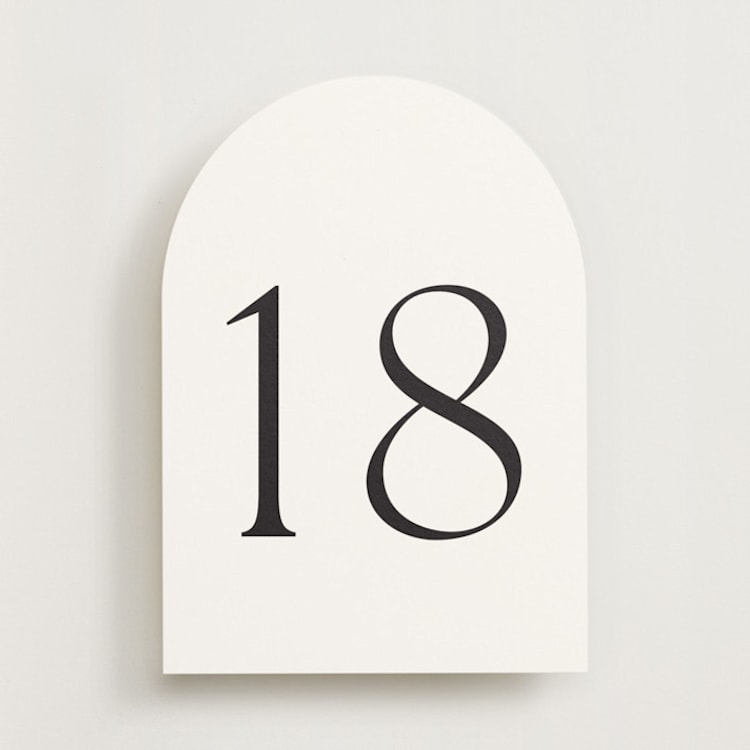 "Perriand Tuxedo (set of 20)" - Table Number Sets in Tuxedo by Megan Davis - Front