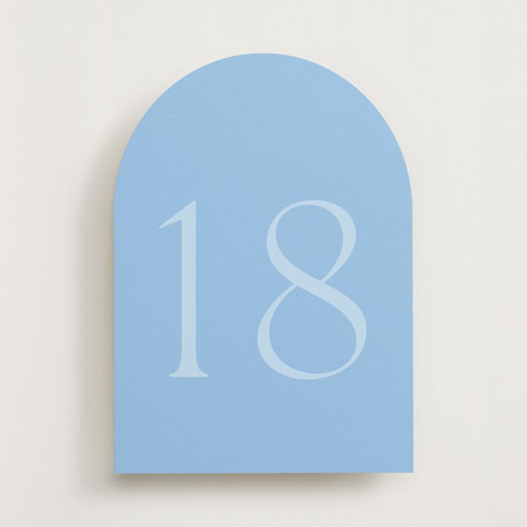 "Perriand Sky (set of 20)" - Table Number Sets in Sky by Megan Davis - Front