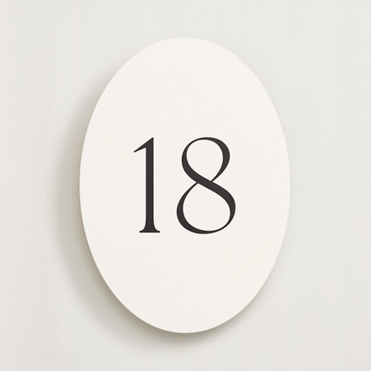 "Perriand Tuxedo (set of 20)" - Table Number Sets in Tuxedo by Megan Davis - Front