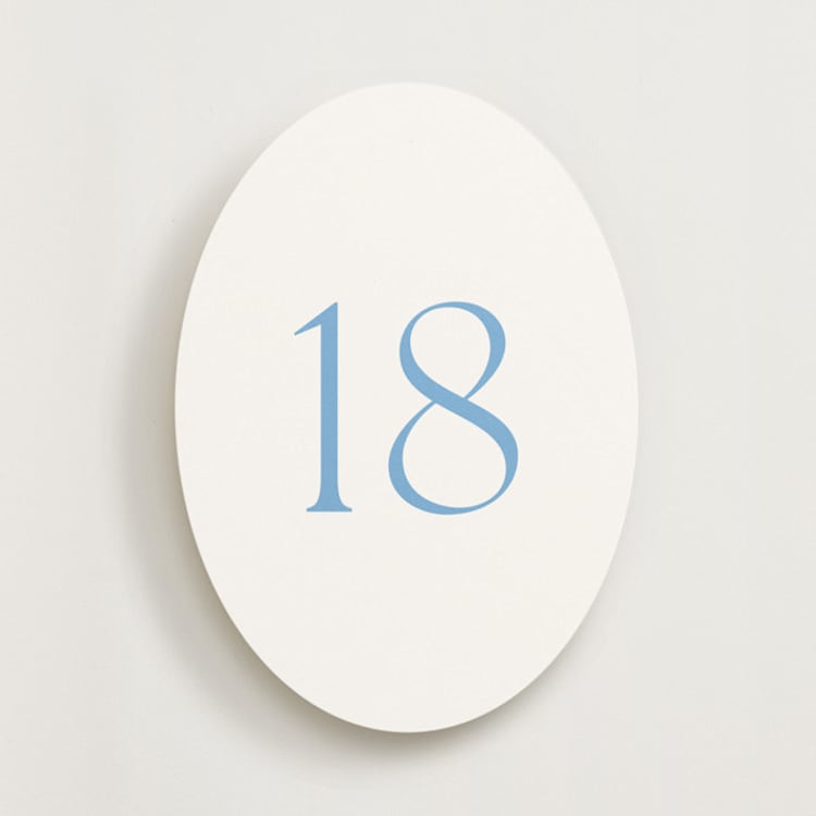 "Perriand Sky (set of 20)" - Table Number Sets in Sky by Megan Davis - Front