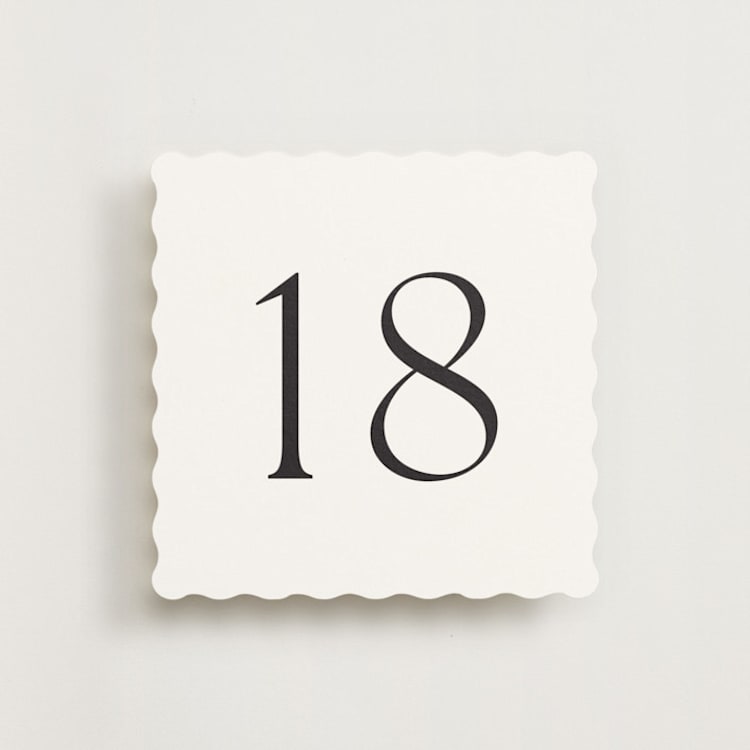 "Perriand Tuxedo (set of 20)" - Table Number Sets in Tuxedo by Megan Davis - Front