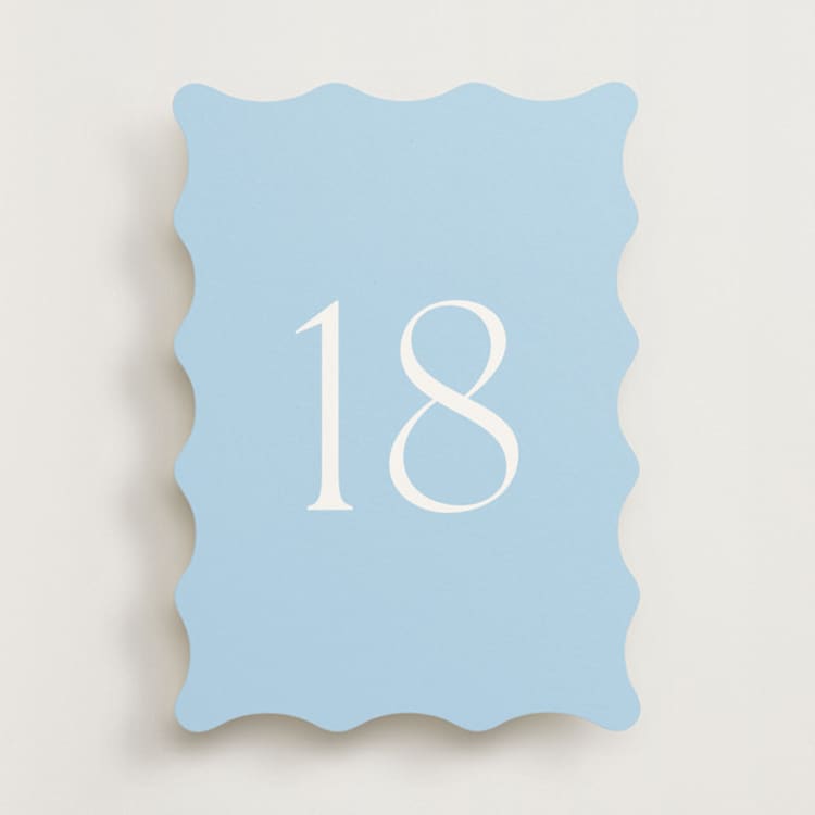 "Perriand Sky (set of 20)" - Table Number Sets in Sky by Megan Davis - Front