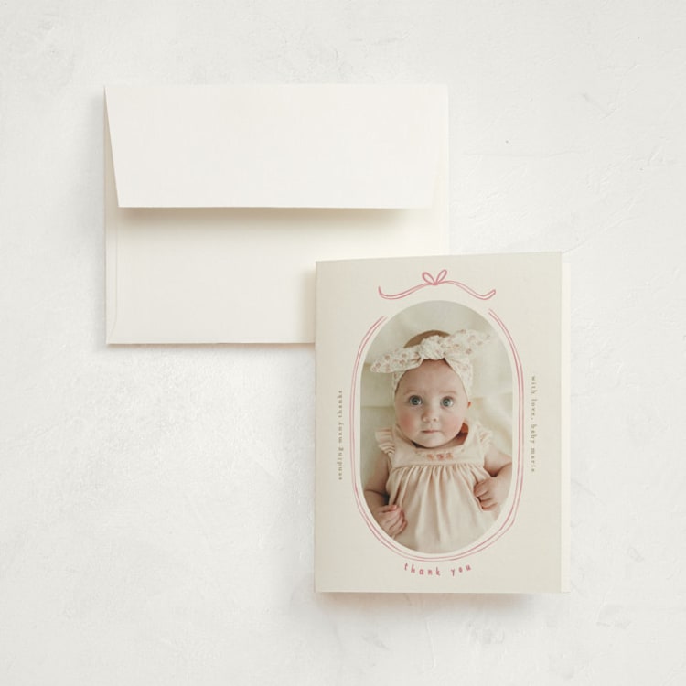 "Bundle of Joy" - Birth Announcement Thank You Cards in Gumdrop by Creo Study - Front