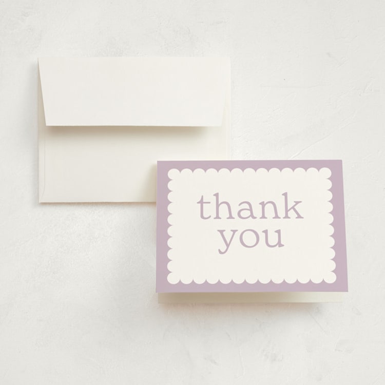 "sweet nostalgia" - Birth Announcement Thank You Cards in Cloud by Brittany Braithwaite - Front