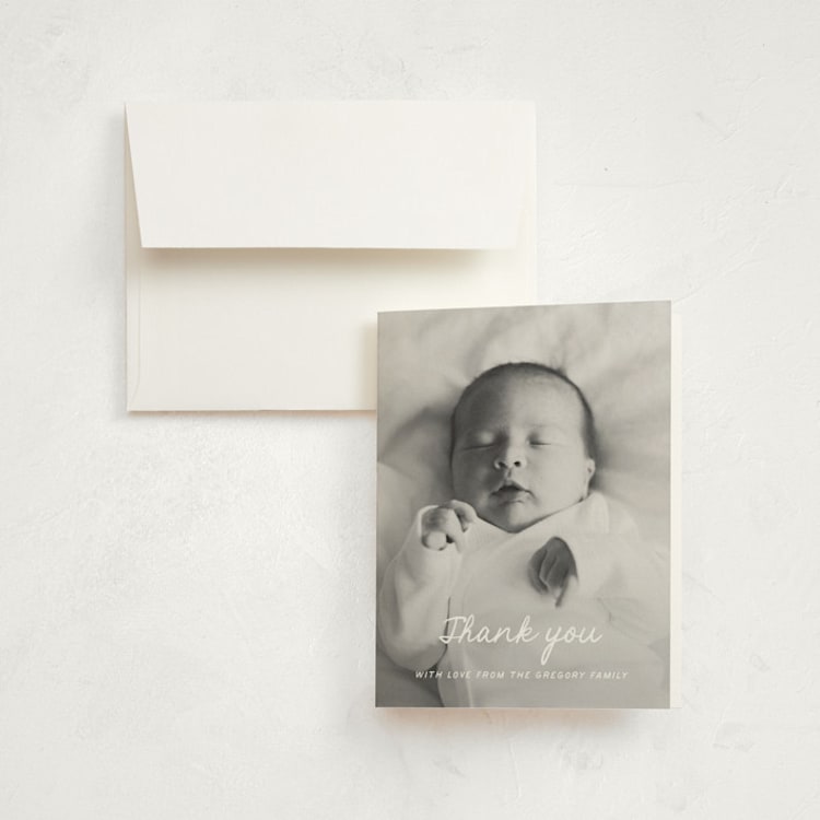 "cassatina" - Birth Announcement Thank You Cards in Milk by chocomocacino - Front