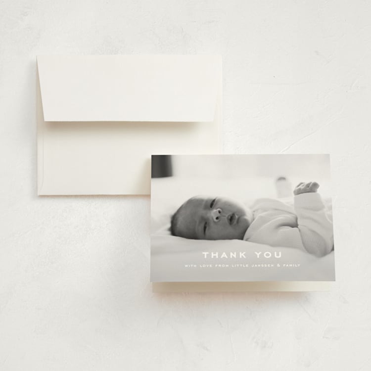 "pastizzi" - Birth Announcement Thank You Cards in Pearl by chocomocacino - Front