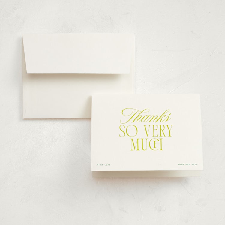 "Little Lemon" - Birth Announcement Thank You Cards in Citrus by Ashlee Townsend - Front